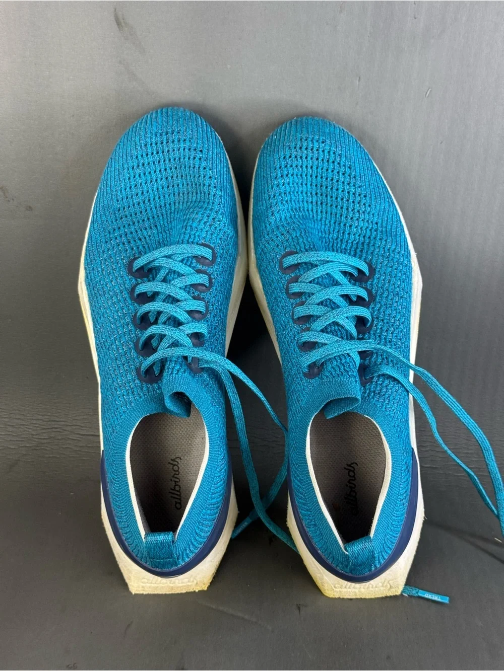 Allbirds Tree Flyer teal sneaker runner shoes men’s size 11.5